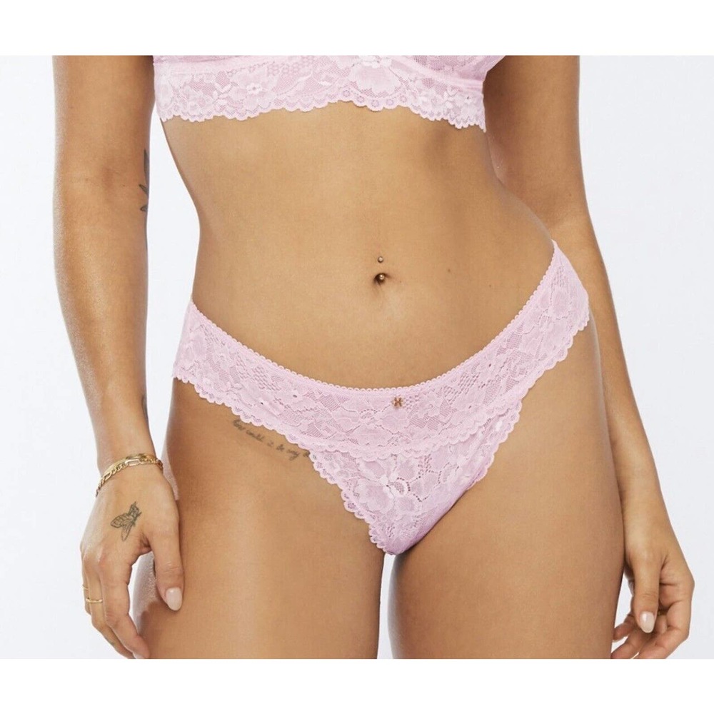 NEW SAVAGE X FENTY Floral Lace Cheeky Unicorn Pink RIHANNA Sexy Panties PLUS 1X